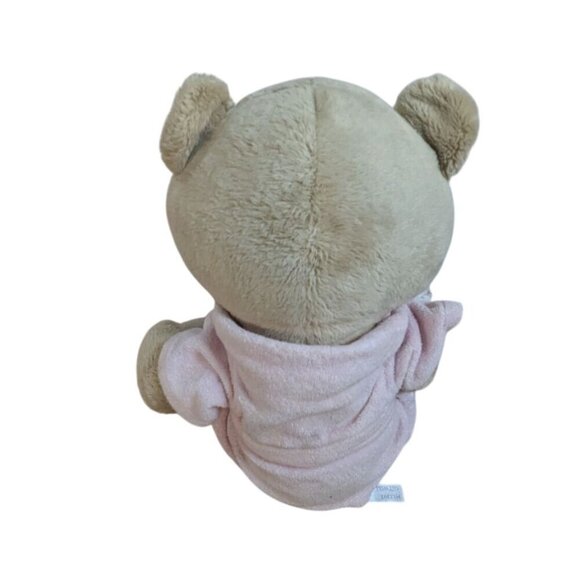 Ganz Soft Plush Teddy Bear With Pink Robe & "Get Well Soon" Blanket - Picture 2 of 9
